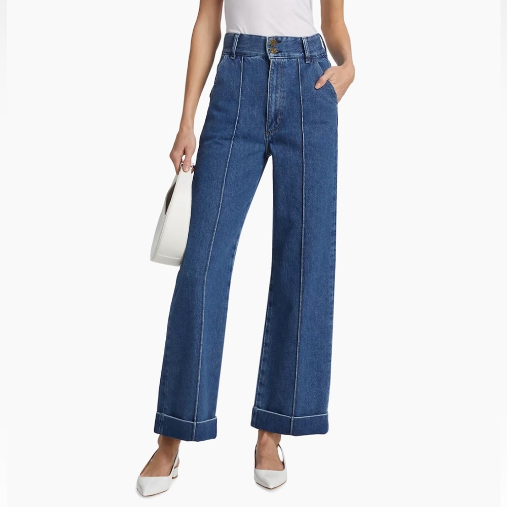 Women's Blue High-Waisted Jeans